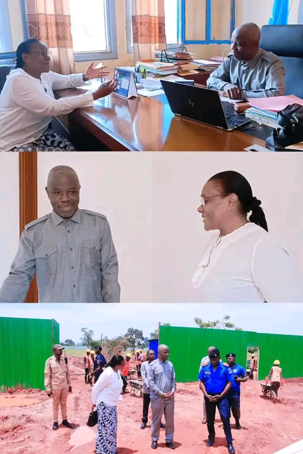Rencontre à Gemena de l'Honorable Caroline Bemba avec le Gouverneur AI de la Province du Sud-Ubangi 